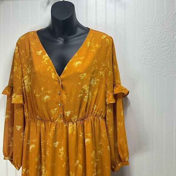 MADEWELL V-Neck Long Sleeve Maxi Dress - Picture 2 of 6